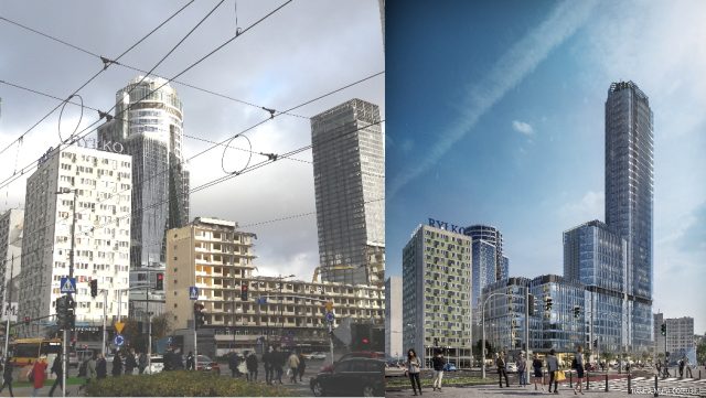 155-metrowy nowoczesny wieżowiec powstanie przy Rondzie ONZ w Warszawie