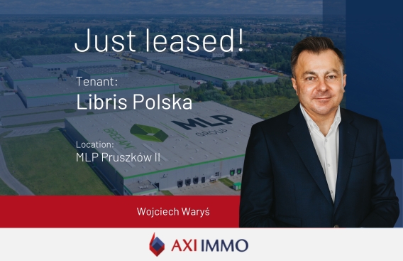 Over 5,000 sqm for Libris Polska at MLP Pruszków II, Poland, advises Wojciech Waryś AXI IMMO agency