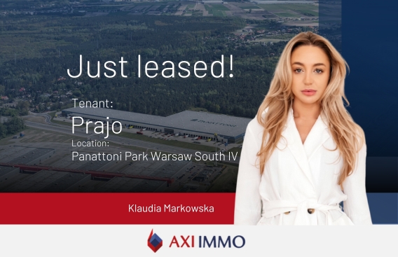 Panattoni z kolejnym najemcą 8850 mkw. dla Prajo, doradza AXI IMMO Klaudia Markowska
