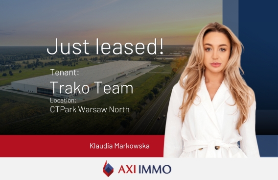 Trako Team nowym najemcą w CTPark Warsaw North, doradza AXI IMMO
