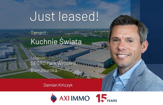 AXI IMMO advised Kuchnie Świata S.A. on the rental of a warehouse with cold storage and freezer in Segro Park Wrocław Bierutowska