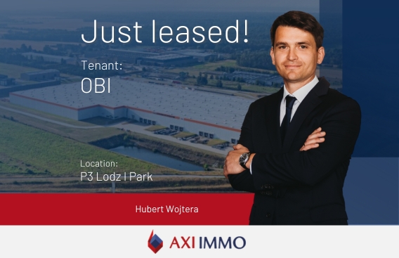 AXI IMMO advises OBI's lease renewal over a 50.5 K sqm warehouse in P3 Łódź 1, central Poland