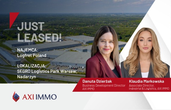 AXI IMMO doradza Logfret Poland. Firma wprowadza się do SEGRO Logistics Park Warsaw, Nadarzyn